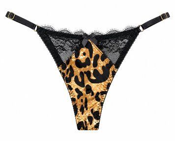 Леопардові стрінги з мереживом Valerie Wild Lace String, розмір L TNS1107 фото