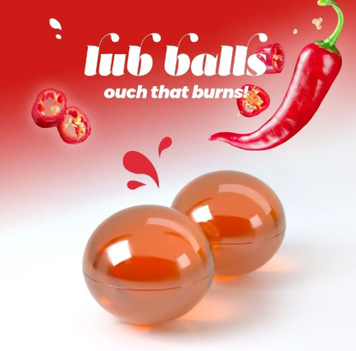 Бразильські вибухові кульки для масажу Crushious Lub Balls Ouch That Burns! розігрівають, 2 шт CR151741 фото