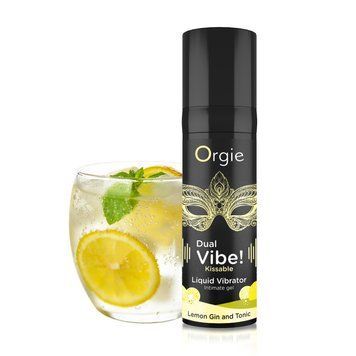 Рідкий вібратор DUAL VIBE коктейль Джин-тонік лимон, 15 мл Orgie (Бразилія-Португалія) 17557 фото