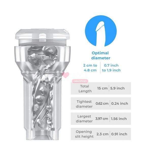 Мастурбатор Kiiroo Feel Pocket Crystal совместим с PowerBlow SX2239 фото