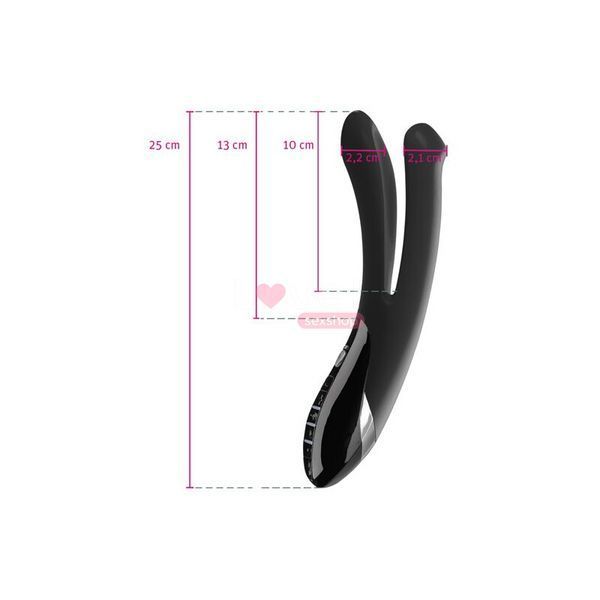 Вибратор двойной с электростимуляцией Mystim Tingling Aparte eStim Black, миостимулятор SO2989 фото