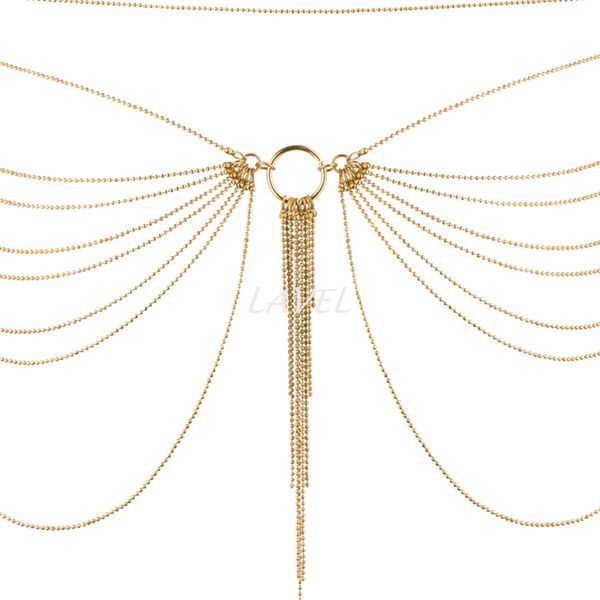 Цепочка на трусики или лиф Bijoux Indiscrets MAGNIFIQUE Waist Chain - Gold, украшение на тело SO2660 фото