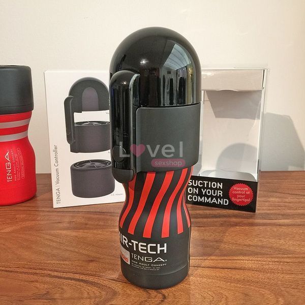 Вакуумная насадка Tenga Vacuum Controller с мастурбатором US Deep Throat Cup, единственный сосущий TVC-001S фото