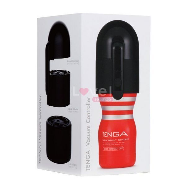 Вакуумная насадка Tenga Vacuum Controller с мастурбатором US Deep Throat Cup, единственный сосущий TVC-001S фото