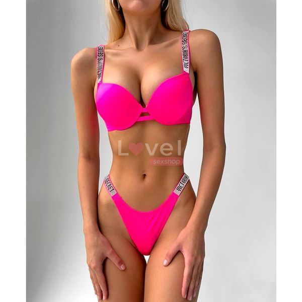 Комплект Victoria's Secret, розовый, 85 C, трусики XL TNS1192 фото