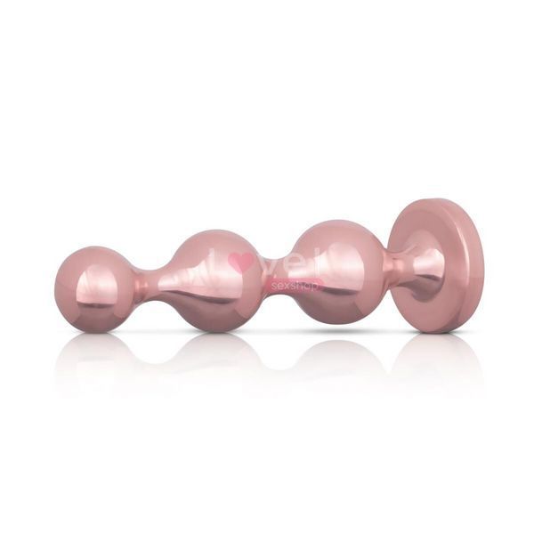 Набір анальних іграшок Rosy Gold - Metal Butt Plug Set 3 Pieces SX3070 фото