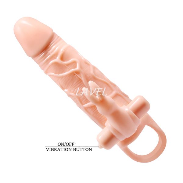 Насадка з вібрацією для клітора Pretty Love Brave Man Vibro Extension (довжина 20,5см) 6603BI0915 фото