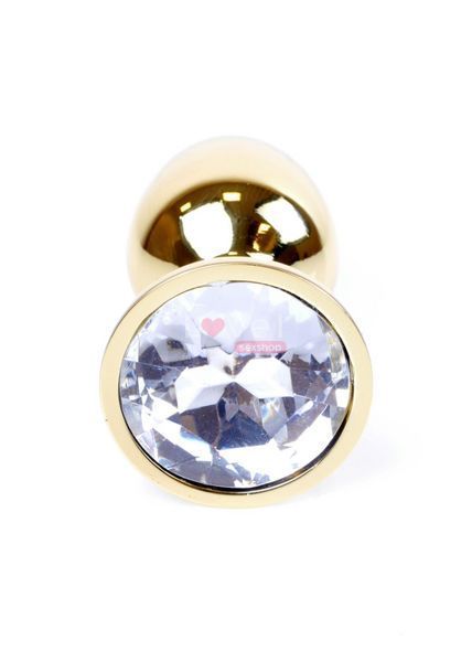 Анальна пробка - Jewellery Gold Plug Clear 62530064-00021 фото