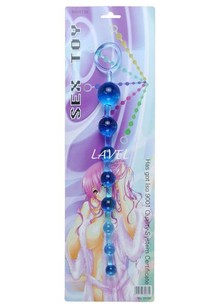 Анальное ожерелье Jelly Anal Beads BLUE BS6700087 фото