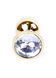 Анальна пробка - Jewellery Gold Plug Clear 62530064-00021 фото 2