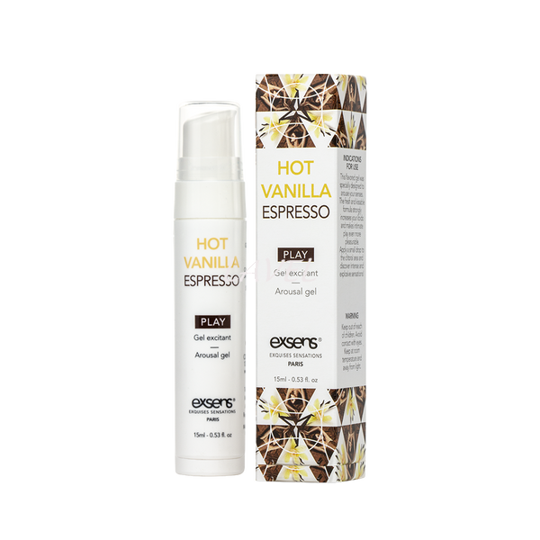 Стимулюючий гель EXSENS Kissable Hot Vanilla Espresso 15мл можна для поцілунків, охолоджуючий SO2368 фото