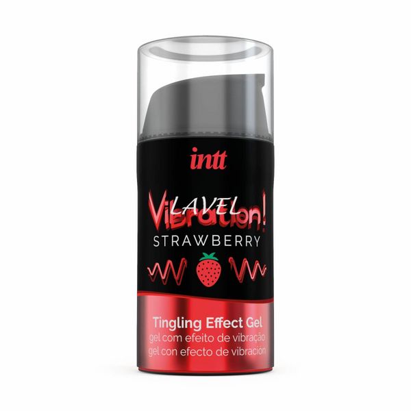 Жидкий вибратор Intt Vibration Strawberry (15 мл) EXTRA GREEN, очень вкусный, действует до 30 минут SO5407 фото