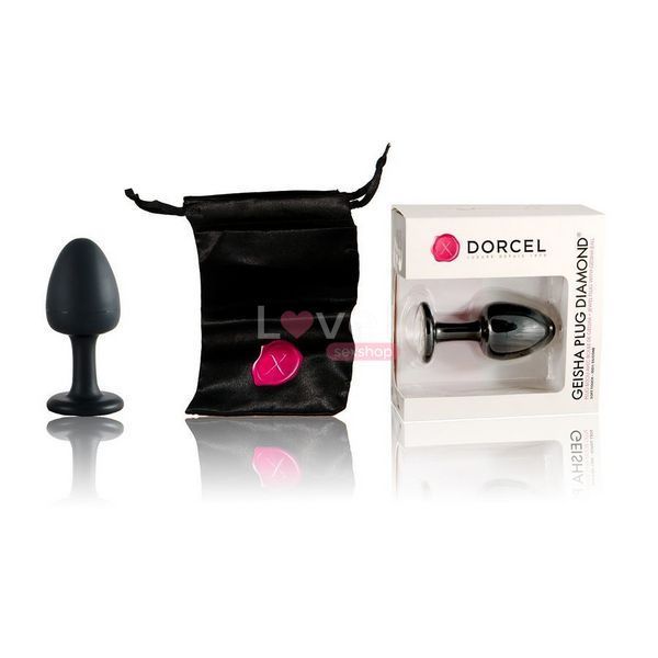 Анальная пробка Dorcel Geisha Plug Diamond L с шариком внутри, создает вибрации, макс. диаметр 4 см MD1304 фото
