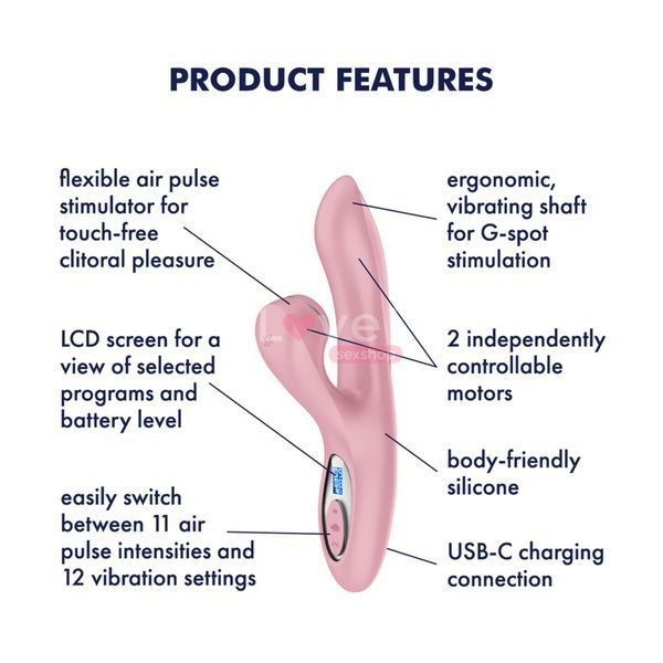Вакуумний вібратор-кролик Satisfyer Pro+ G-Spot Generation 2 Pink SX4316 фото