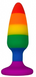 Силиконовая анальная пробка Wooomy Hiperloo Silicone Rainbow Plug S, диаметр 2,4 см, длина 9 см SO7424 фото 1