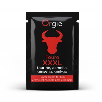 Пробник, крем для збільшення пеніса та посилення ерекції Orgie Touro XXXL, з таурином, 2 мл S01251638 фото