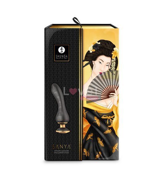 Вибратор для точки G Shunga Sanya Black, гибкий ствол SO6905 фото