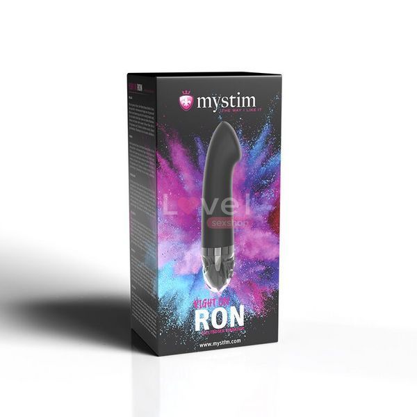 Вибратор для точки G с электростимуляцией Mystim Right on Ron Black Edition SO8143 фото