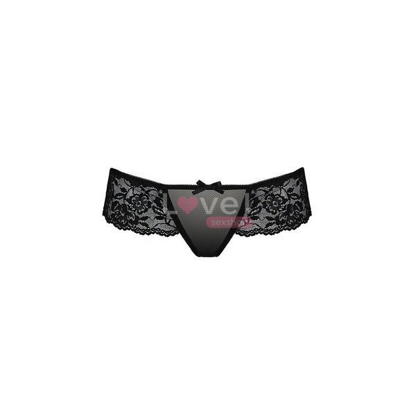 Трусики Passion Exclusive ABLA THONG L/XL, black PS25301 фото