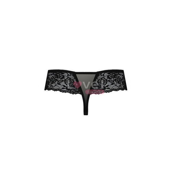 Трусики Passion Exclusive ABLA THONG L/XL, black PS25301 фото