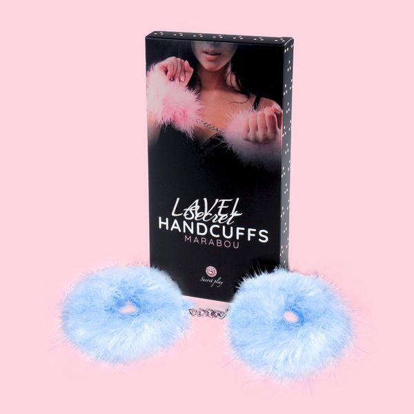 Наручники - Secret Play Handcuffs Marabou Blue 62530037-3415B фото