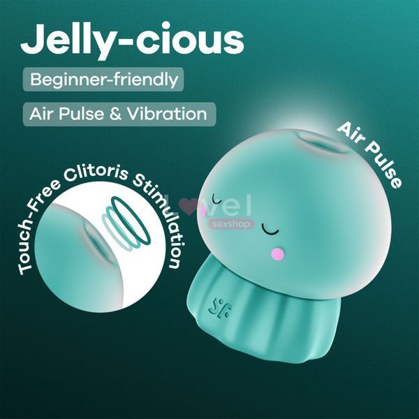 Вакуумний кліторальний стимулятор Satisfyer Jelly-cious Green SX3545 фото