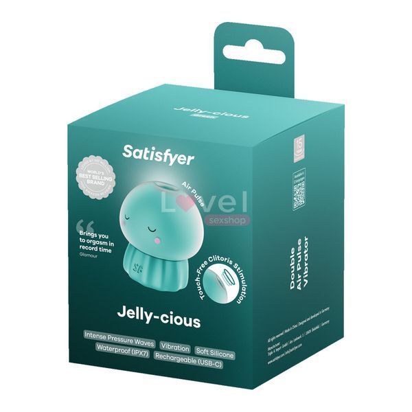 Вакуумний кліторальний стимулятор Satisfyer Jelly-cious Green SX3545 фото
