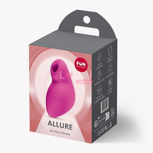 Вакуумний стимулятор Fun Factory Allure Magenta, 12 режимів вібрації, 11 рівнів вакууму, перезаряджуваний SX3308 фото