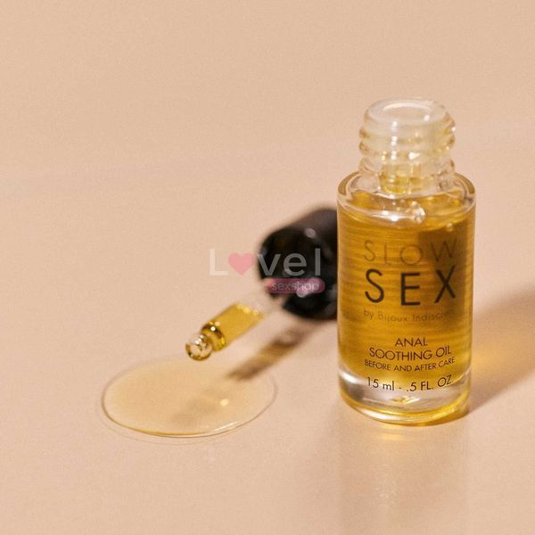 Заспокійлива олія для анального сексу Bijoux Indiscrets Slow Sex Anal Soothing Oil Before & After 15 мл SX3248 фото