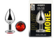 Анальна пробка з кристалом EGZO Silver Round Plug Red size S MSR-11S фото 2