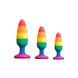 Силиконовая анальная пробка Wooomy Hiperloo Silicone Rainbow Plug S, диаметр 2,4 см, длина 9 см SO7424 фото 4