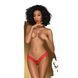 Трусики-тонг Penthouse Dangerous Darling S/M Red, кружево, высокая посадка, вырез спереди, бантик SO6495 фото 1