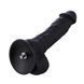 Фалоімітатор для секс-машин Hismith 8.3&Prime; Silicone Dildo Black, система KlicLok, гнучкий стрижень SO9971 фото 1