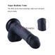 Фалоімітатор для секс-машин Hismith 8.3&Prime; Silicone Dildo Black, система KlicLok, гнучкий стрижень SO9971 фото 3