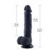 Фалоімітатор для секс-машин Hismith 8.3&Prime; Silicone Dildo Black, система KlicLok, гнучкий стрижень SO9971 фото 2