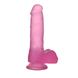 Фаллоимитатор с мошонкой - Jelly Studs Crystal Dildo Medium 7" Розовый 6452LVTOY198 фото 1