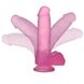 Фаллоимитатор с мошонкой - Jelly Studs Crystal Dildo Medium 7" Розовый 6452LVTOY198 фото 4