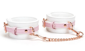 Наручники Liebe Seele White & Pink Fairy Goat Leather Hand Cuffs SX2827 фото