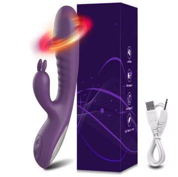 Вибратор-кролик Cassy, 2 двигателя, фиолетовый, мощная вибрация LAV2000362 фото
