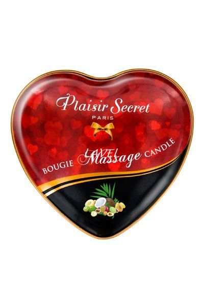 Масажна свічка-серце Plaisirs Secrets Exotic Fruits (35 мл) SO1870 фото