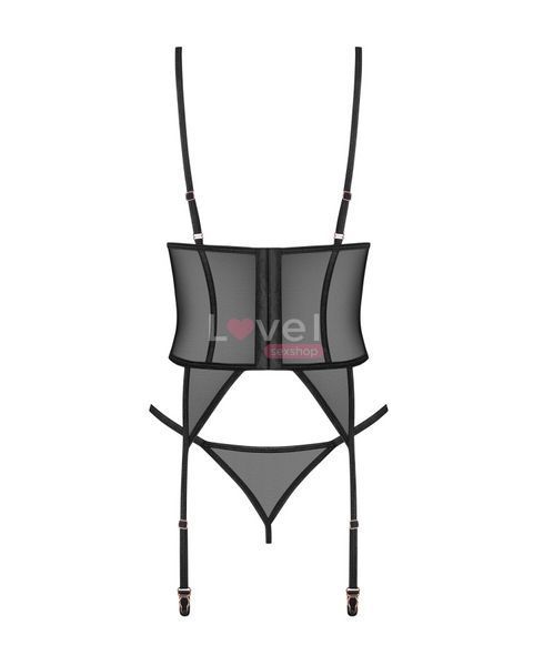 Корсет Obsessive Euridia corset & tanga XL/2XL SX3579 фото
