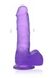 Фаллоимитатор с мошонкой - Jelly Studs Crystal Dildo Medium, Violet 6452LVTOY199 фото 2