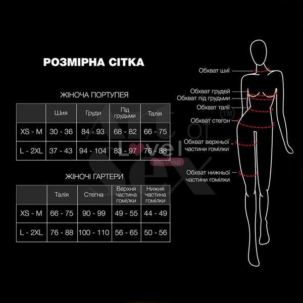 Гартери прикрашені кільцями Art of Sex - Geneva, Натуральна шкіра, Розмір XS-M SO9630 фото