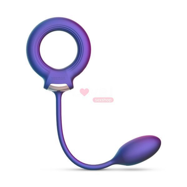 Ерекційне віброкільце з віброяйцем Hueman - Eclipse Anal Vibrator SX3893 фото