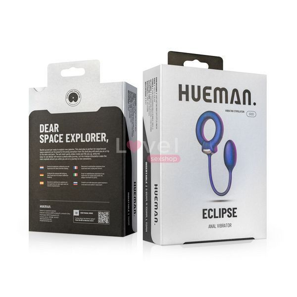 Ерекційне віброкільце з віброяйцем Hueman - Eclipse Anal Vibrator SX3893 фото