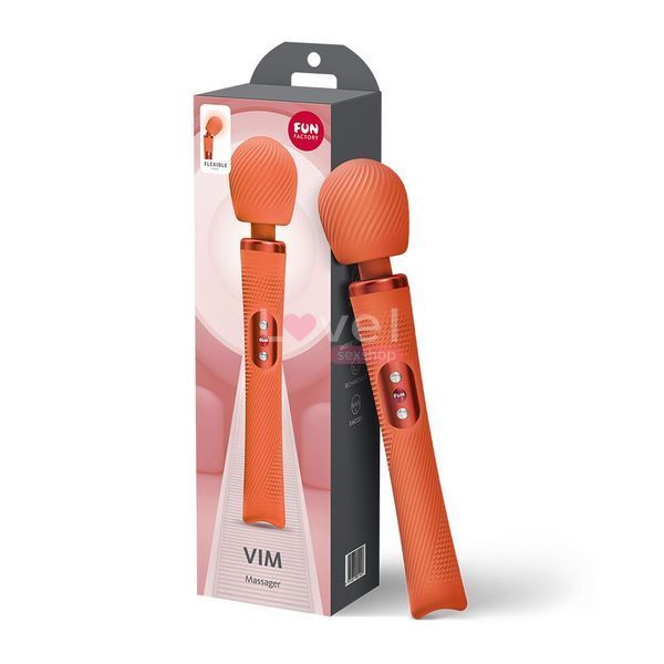 Вібромасажер Fun Factory VIM Vibrating Wand Orange, суперпотужний та легкий, до 6 годин роботи SX3661 фото