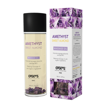 Масажна олія EXSENS Amethyst Sweet Almond (розслаблювальна, з аметистом) 100мл, натуральна SO2371 фото