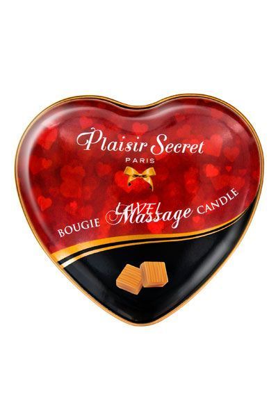 Масажна свічка-серце Plaisirs Secrets Caramel (35 мл) SO1871 фото