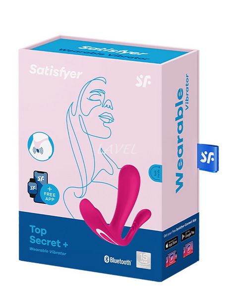 Подвійний смарт-вібратор у трусики Satisfyer Top Secret+ Pink SO6734 фото