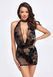 Сукня Noir Handmade F313 Mythos, XXL, black, прозора, міні, відкрита спина, декор зі стразів SX0319 фото 1
